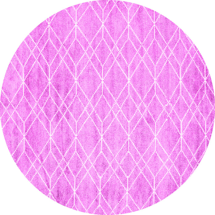 Round Abstract Pink Contemporary Rug, con1855pnk
