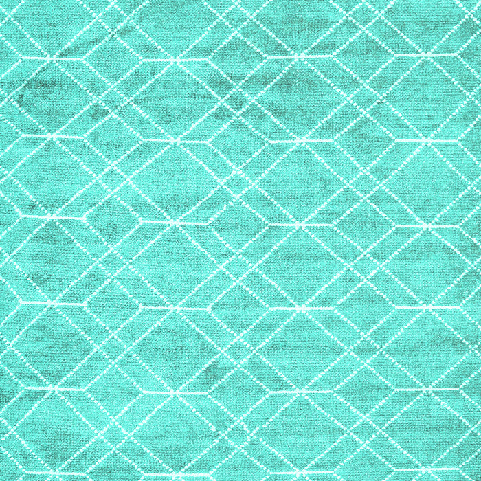 Machine Washable Abstract Turquoise Contemporary Area Rugs, wshcon1855turq