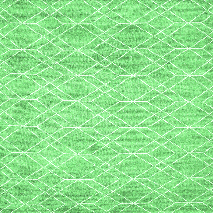 Square Abstract Emerald Green Contemporary Rug, con1855emgrn