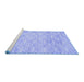 Sideview of Machine Washable Abstract Blue Contemporary Rug, wshcon1855blu