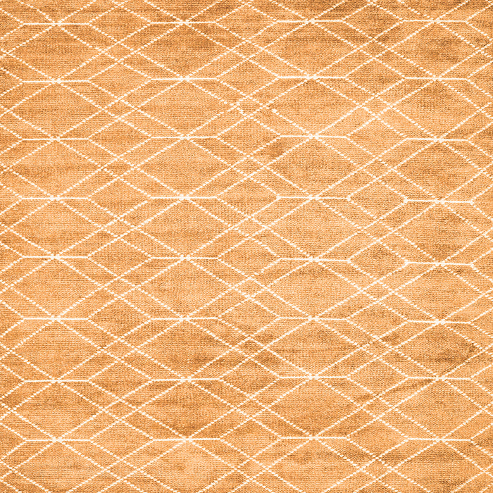 Serging Thickness of Abstract Orange Contemporary Rug, con1855org