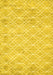 Machine Washable Abstract Yellow Contemporary Rug, wshcon1855yw