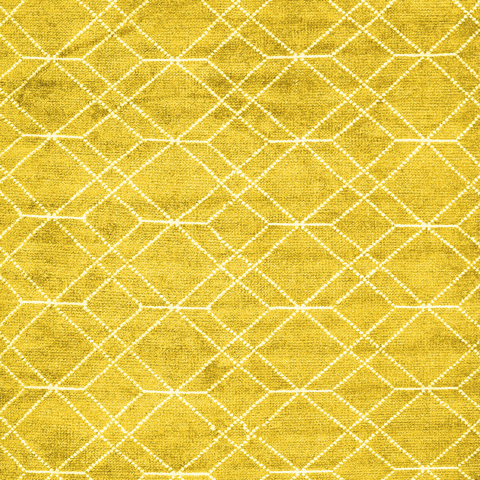 Machine Washable Abstract Yellow Contemporary Rug, wshcon1855yw