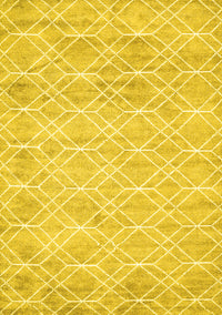 Abstract Yellow Contemporary Rug, con1855yw