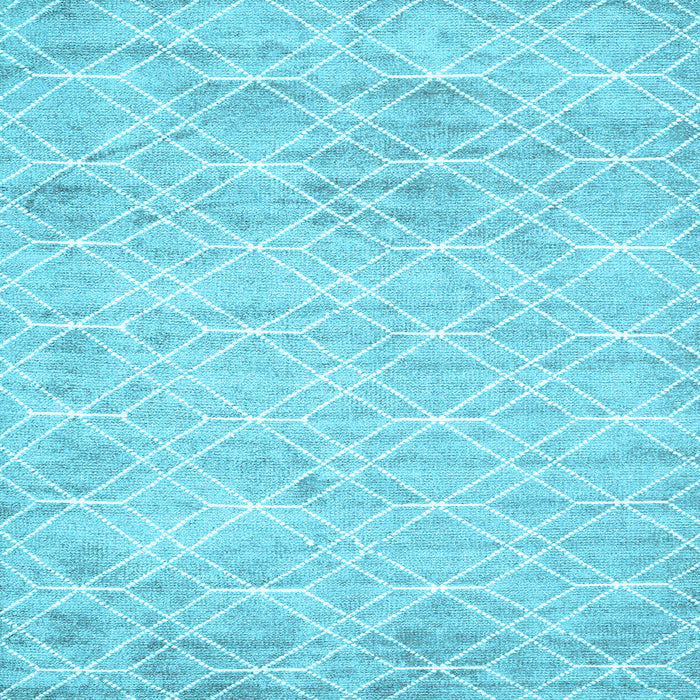 Square Abstract Light Blue Contemporary Rug, con1855lblu