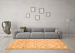 Machine Washable Abstract Orange Contemporary Area Rugs in a Living Room, wshcon1855org