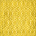 Square Abstract Yellow Contemporary Rug, con1855yw