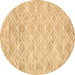 Round Machine Washable Abstract Brown Contemporary Rug, wshcon1855brn