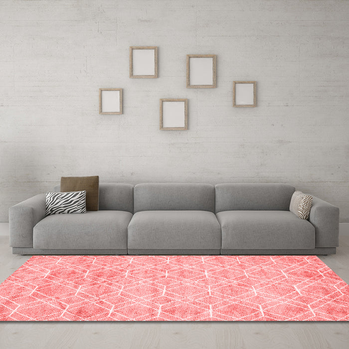 Contemporary Red Washable Rugs