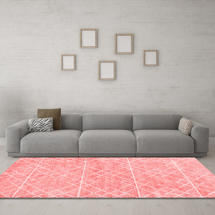 Contemporary Red Washable Rugs