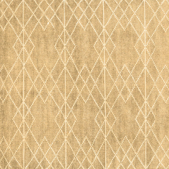 Square Abstract Brown Contemporary Rug, con1856brn