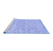 Sideview of Machine Washable Abstract Blue Contemporary Rug, wshcon1856blu