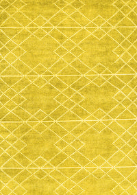 Abstract Yellow Contemporary Rug, con1856yw