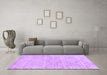 Machine Washable Abstract Purple Contemporary Area Rugs in a Living Room, wshcon1856pur