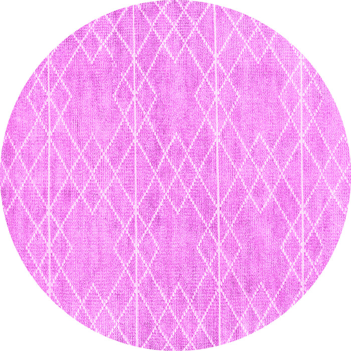 Round Abstract Pink Contemporary Rug, con1856pnk