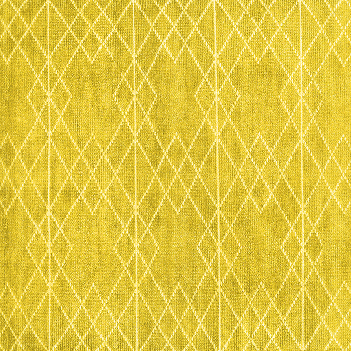 Square Machine Washable Abstract Yellow Contemporary Rug, wshcon1856yw