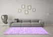 Machine Washable Solid Purple Modern Area Rugs in a Living Room, wshcon1857pur