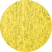 Round Solid Yellow Modern Rug, con1857yw