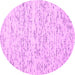 Round Solid Pink Modern Rug, con1857pnk