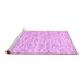 Sideview of Machine Washable Solid Pink Modern Rug, wshcon1857pnk