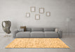 Machine Washable Solid Orange Modern Area Rugs in a Living Room, wshcon1857org