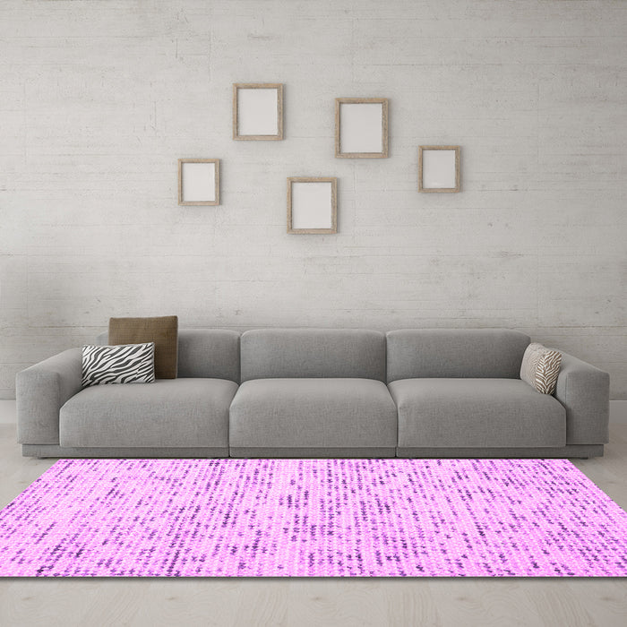Machine Washable Solid Pink Modern Rug in a Living Room, wshcon1857pnk