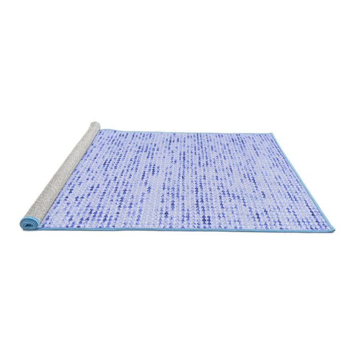 Sideview of Machine Washable Solid Blue Modern Rug, wshcon1857blu