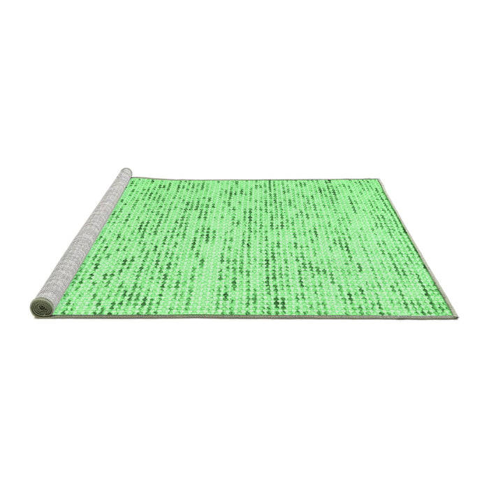 Sideview of Machine Washable Solid Emerald Green Modern Area Rugs, wshcon1857emgrn
