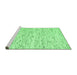 Sideview of Machine Washable Solid Emerald Green Modern Area Rugs, wshcon1857emgrn