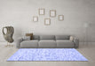 Machine Washable Solid Blue Modern Rug in a Living Room, wshcon1857blu