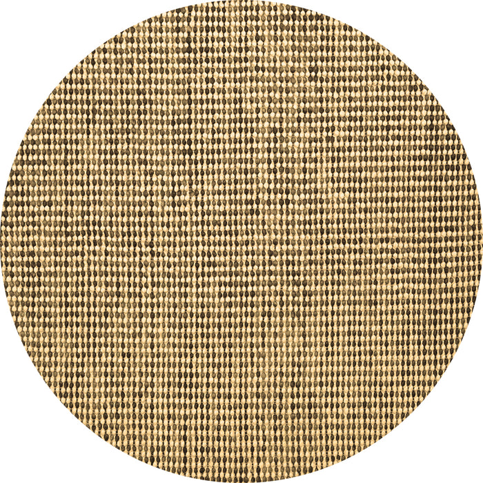 Round Abstract Brown Contemporary Rug, con1858brn