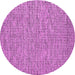 Round Machine Washable Abstract Pink Contemporary Rug, wshcon1858pnk