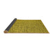 Sideview of Abstract Yellow Contemporary Rug, con1858yw