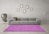 Machine Washable Abstract Pink Contemporary Rug, wshcon1858pnk