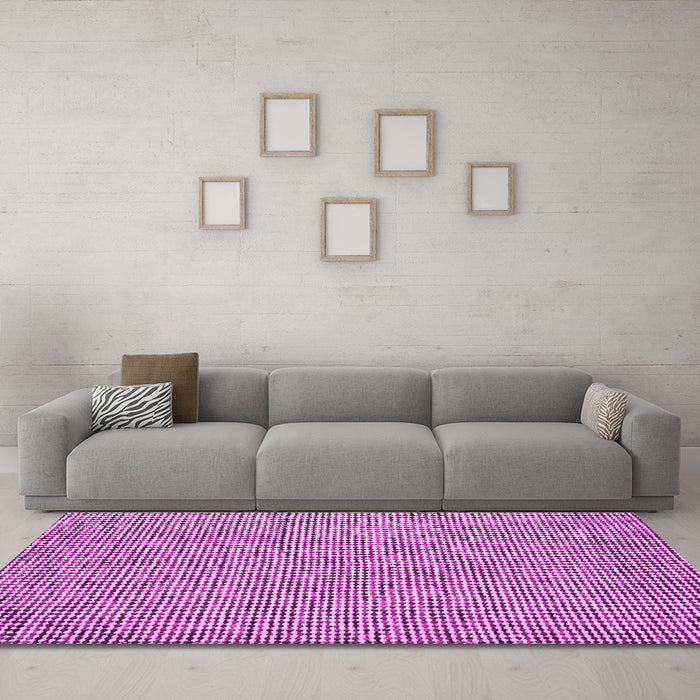 Machine Washable Abstract Pink Contemporary Rug in a Living Room, wshcon1858pnk