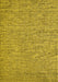 Machine Washable Abstract Yellow Contemporary Rug, wshcon1858yw