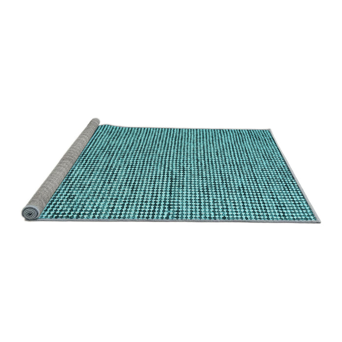 Sideview of Machine Washable Abstract Light Blue Contemporary Rug, wshcon1858lblu