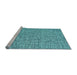 Sideview of Machine Washable Abstract Light Blue Contemporary Rug, wshcon1858lblu