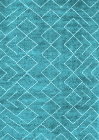 Abstract Light Blue Contemporary Rug, con1859lblu