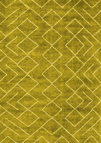 Abstract Yellow Contemporary Rug, con1859yw