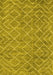 Abstract Yellow Contemporary Rug, con1859yw