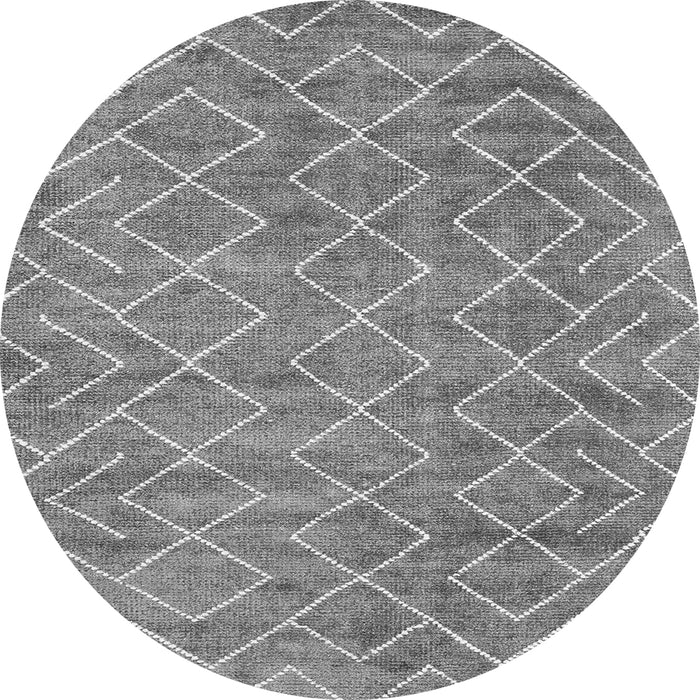 Square Abstract Gray Contemporary Rug, con1859gry