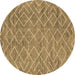 Round Machine Washable Abstract Brown Contemporary Rug, wshcon1859brn