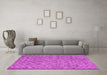 Machine Washable Abstract Pink Contemporary Rug in a Living Room, wshcon1859pnk