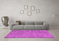 Machine Washable Abstract Pink Contemporary Rug, wshcon1859pnk