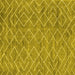 Square Machine Washable Abstract Yellow Contemporary Rug, wshcon1859yw