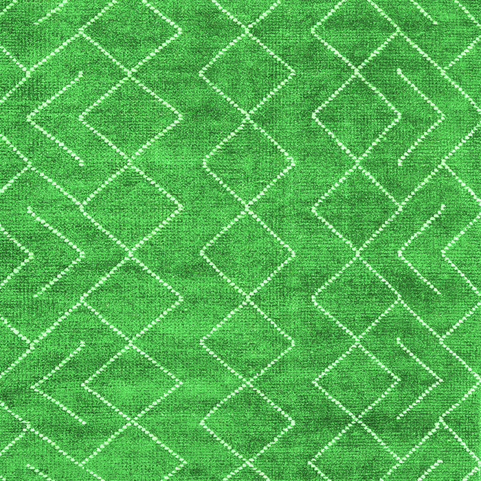 Serging Thickness of Machine Washable Abstract Green Contemporary Area Rugs, wshcon1859grn
