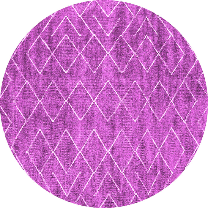 Round Abstract Pink Contemporary Rug, con1859pnk
