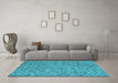 Machine Washable Abstract Light Blue Contemporary Rug in a Living Room, wshcon1859lblu