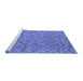 Sideview of Machine Washable Abstract Blue Contemporary Rug, wshcon1859blu